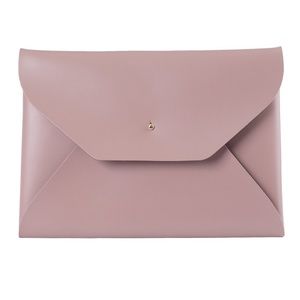 Samara Vegan Leather Laptop Sleeve, Lavender Grey